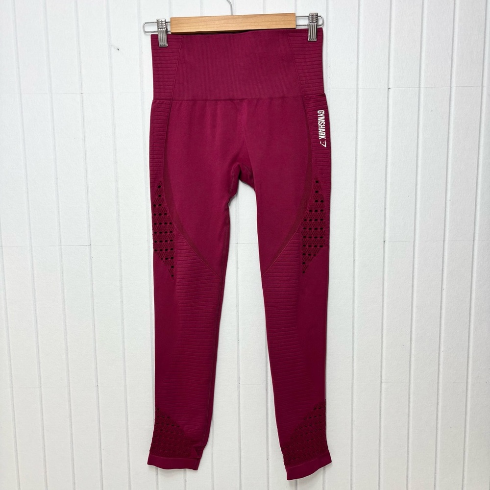 Gymshark Burgundy Performance‎ Leggings Size M
